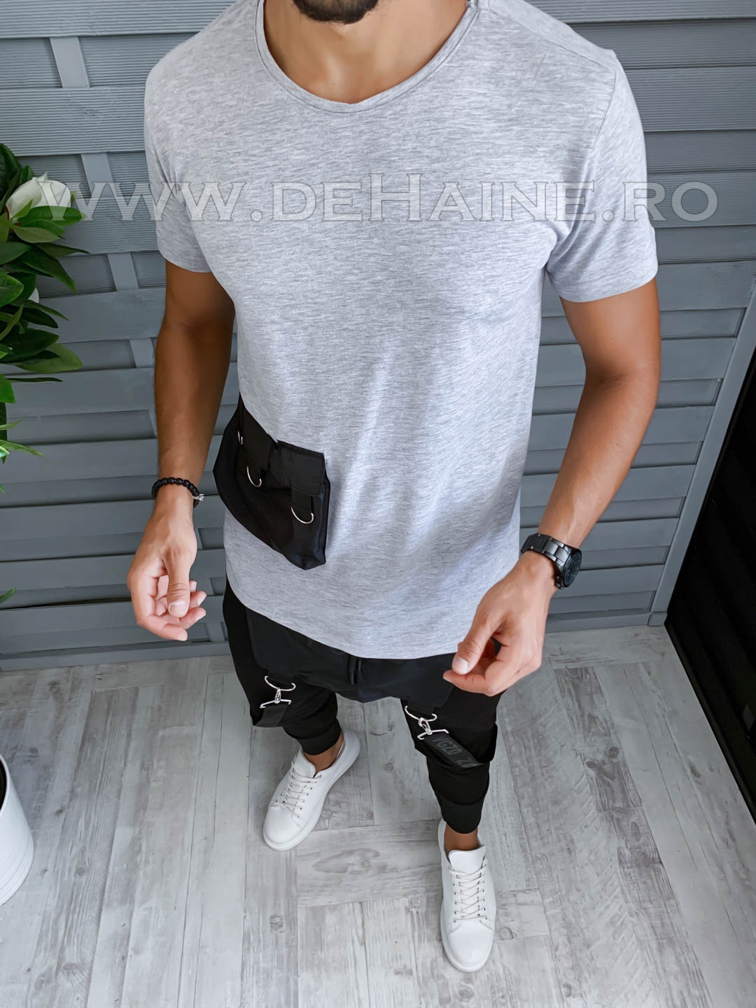 Tricou barbati gri slim fit vagabond b1949 p11-4*
